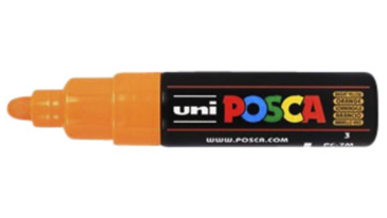 Paintmarker Uni POSCA PC7M breed oranje