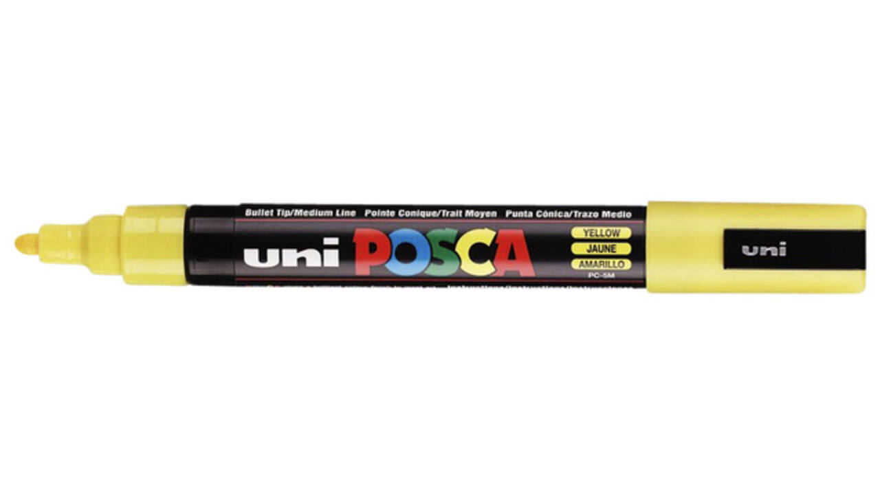Verfstift Posca PC5M medium geel