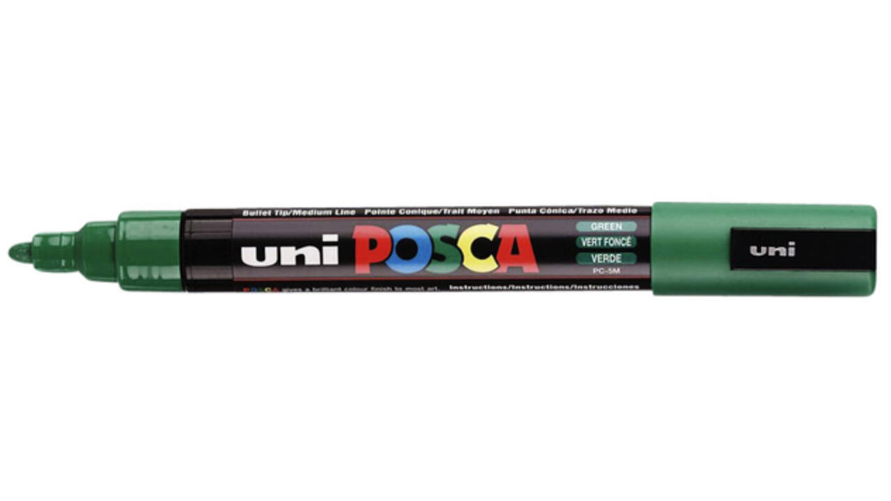 Verfstift Posca PC5M medium donkergroen