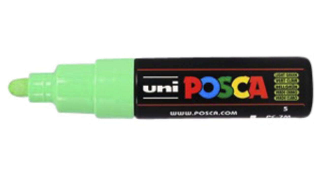 Verfstift Posca PC7M breed lichtgroen