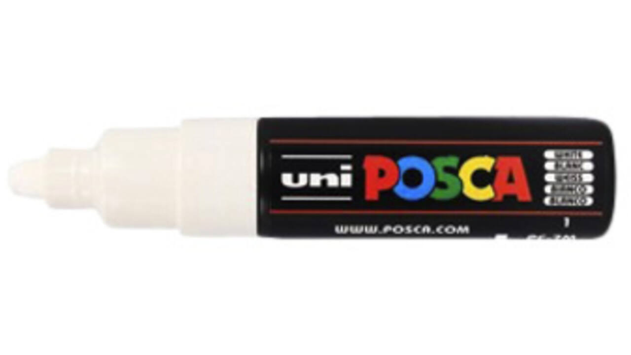 Paintmarker Uni POSCA PC7M breed wit