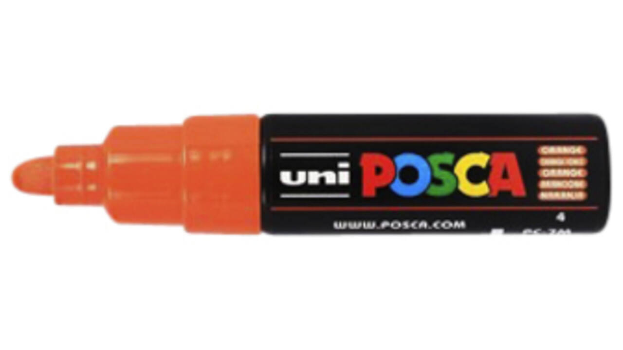 Verfstift Posca PC7M breed donkeroranje