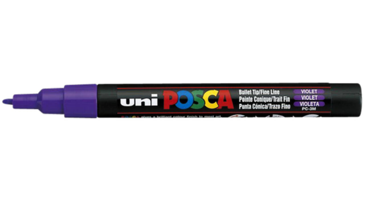 Verfstift Posca PC3M fijn paars