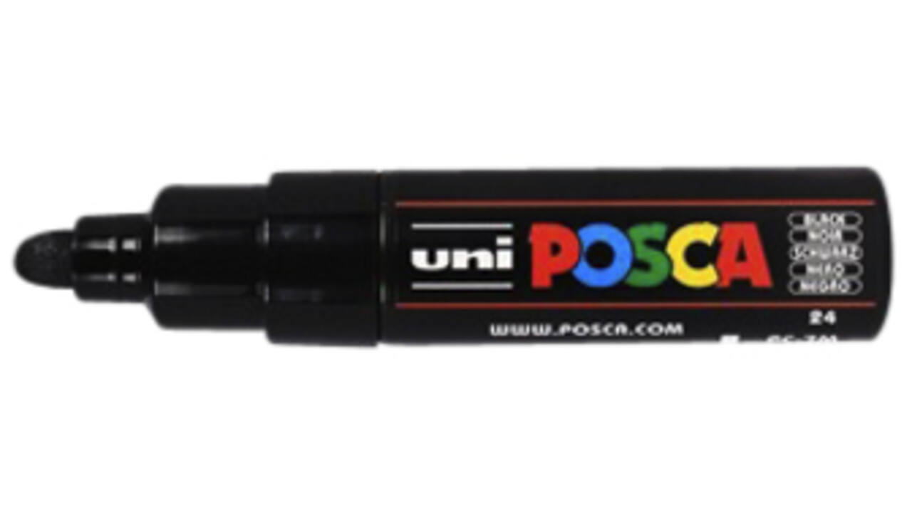 Verfstift Posca PC7M breed zwart