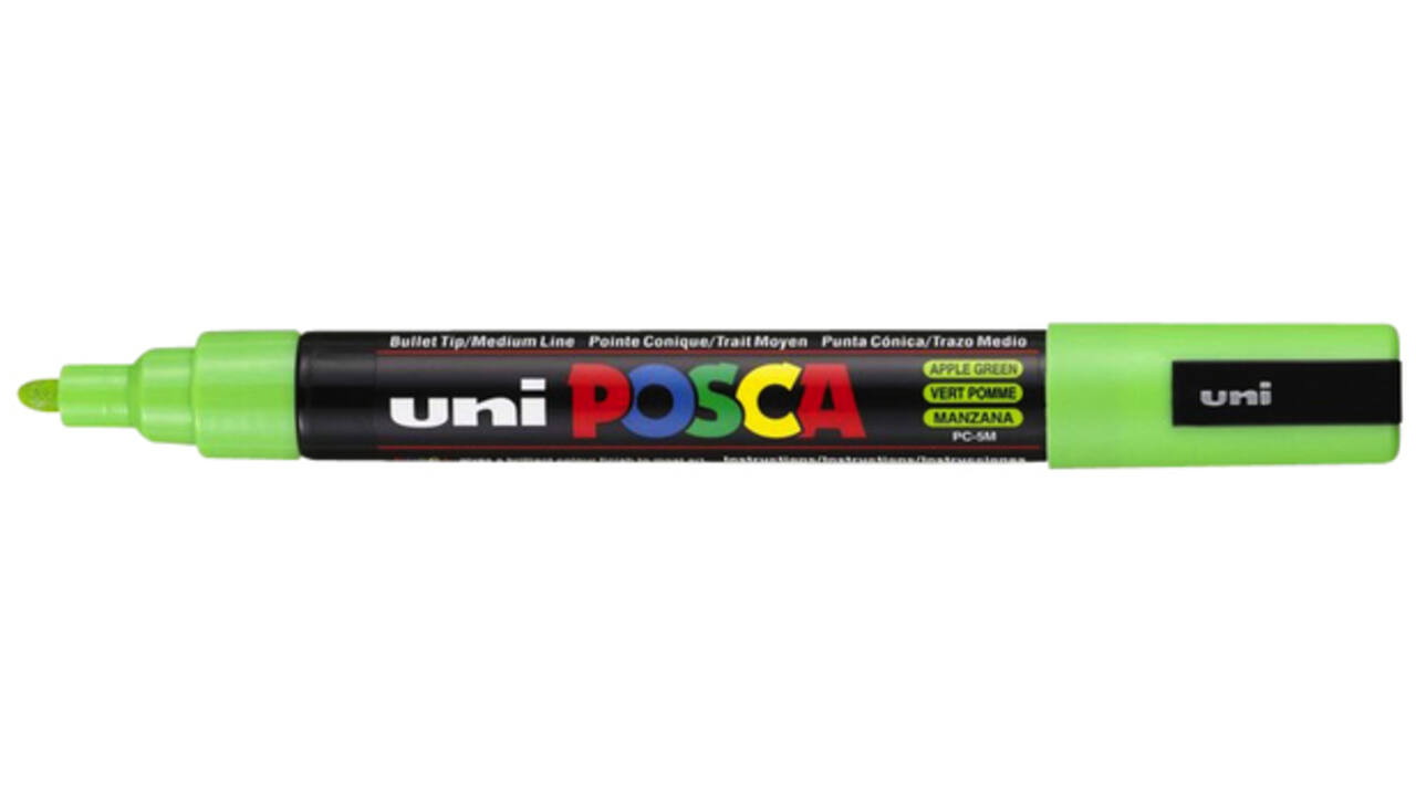 Verfstift Posca PC5M medium appelgroen
