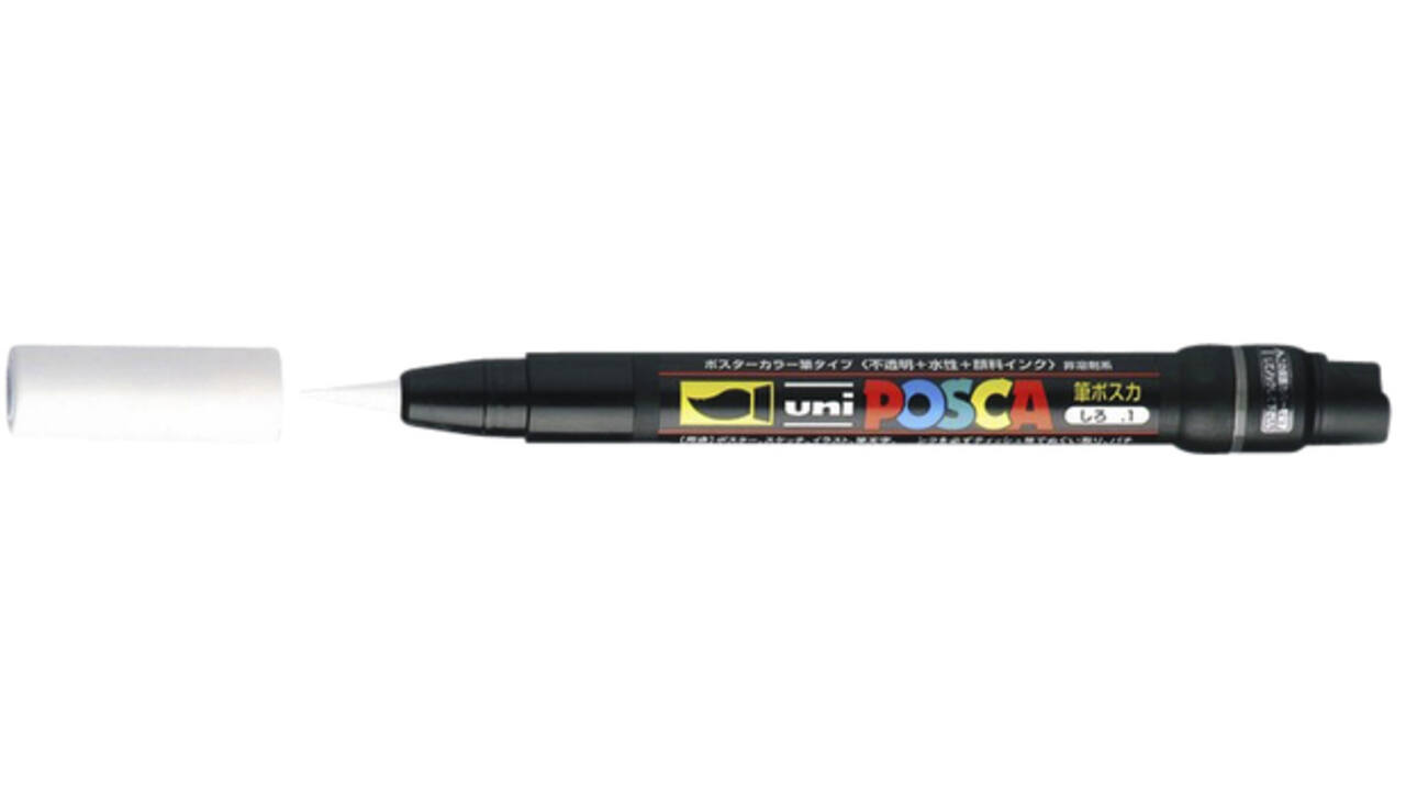 Brushverfstift Posca PCF350 1-10mm wit