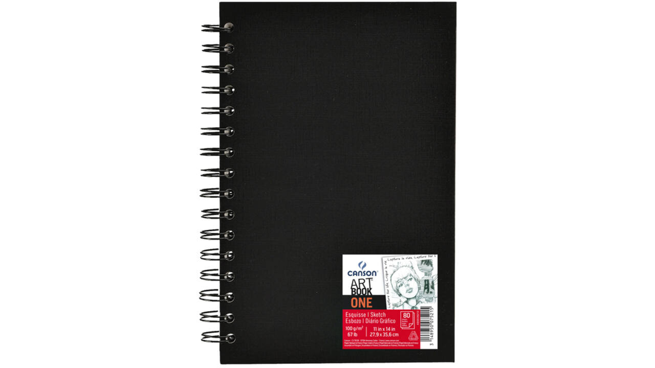 Tekenboek Canson One 27.9x35.6cm 80v 100gr spiraal