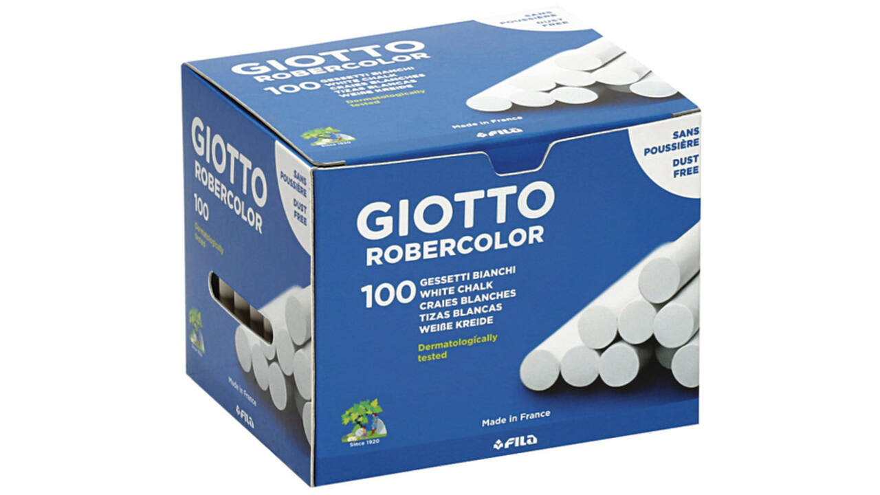 Schoolbordkrijt Giotto wit doos à 100 stuks