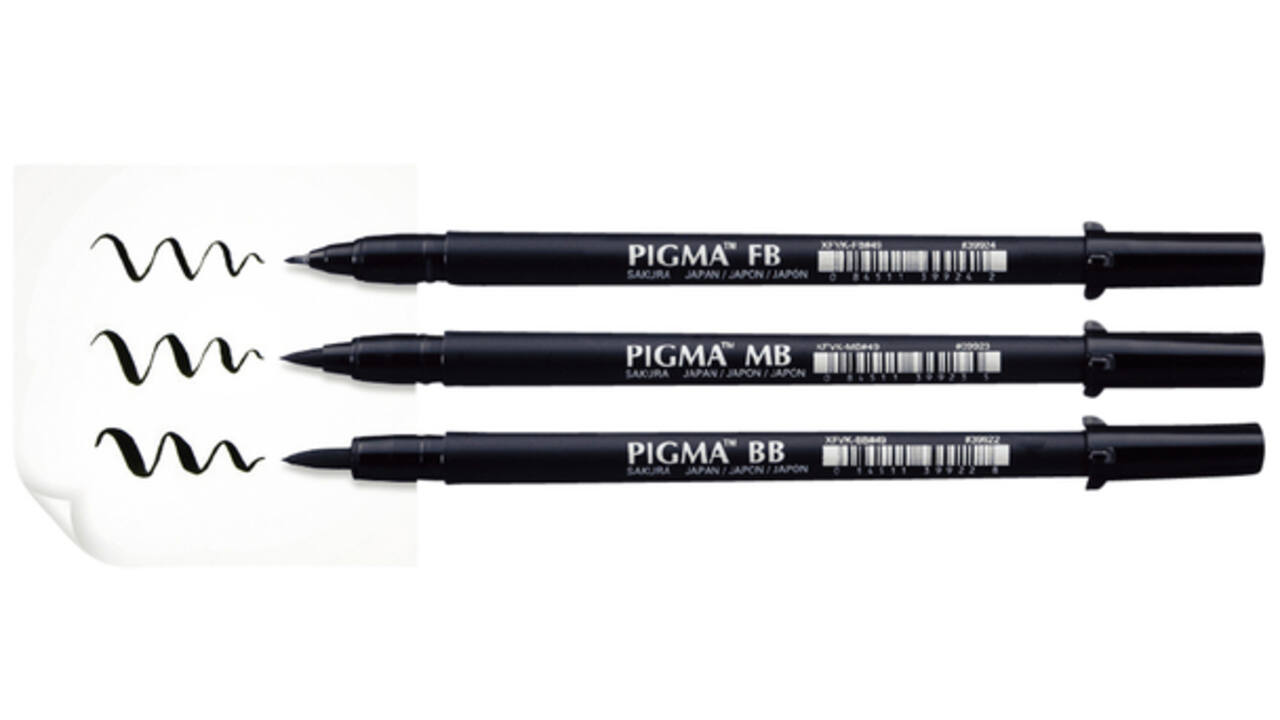 Brushpen Sakura Pigma medium zwart