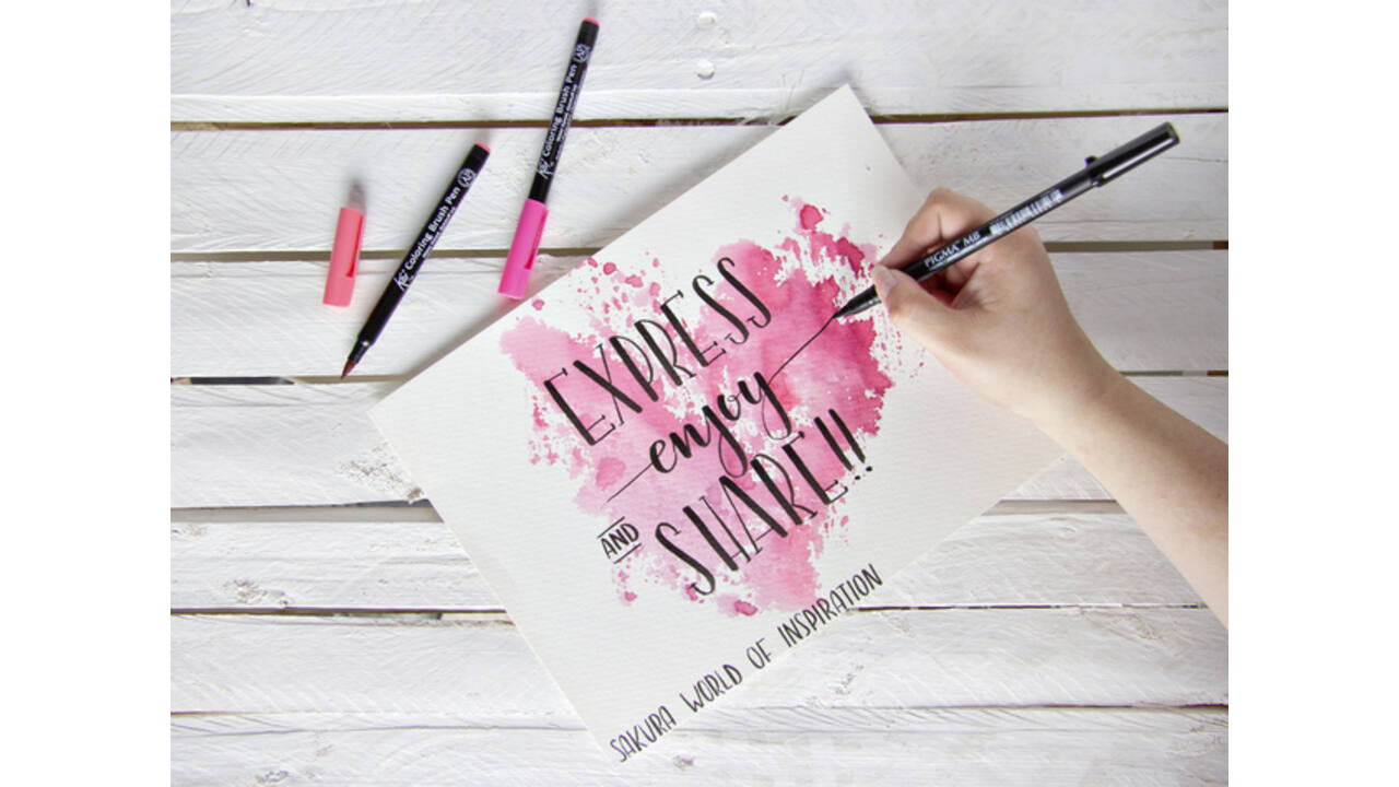 Brushpen Sakura Pigma medium zwart