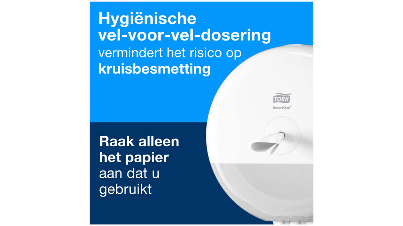 Toiletpapier Tork T9 Advanced SmartOne 2-laags 112m wit 472193