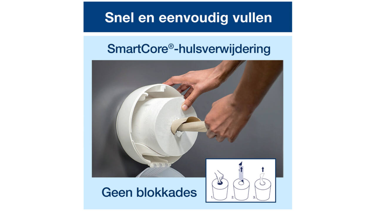 Toiletpapier Tork T9 Advanced SmartOne 2-laags 112m wit 472193