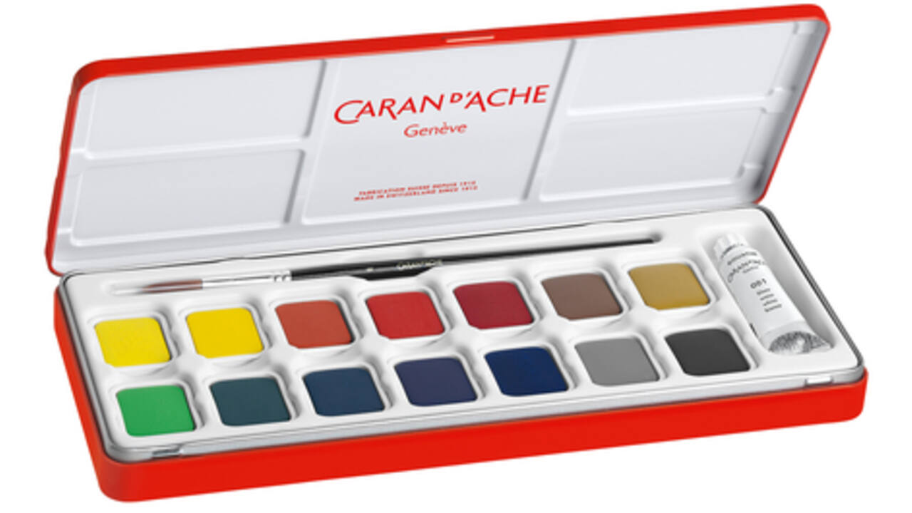 Plakkaatverf Caran d'Ache blik à 15 kleuren