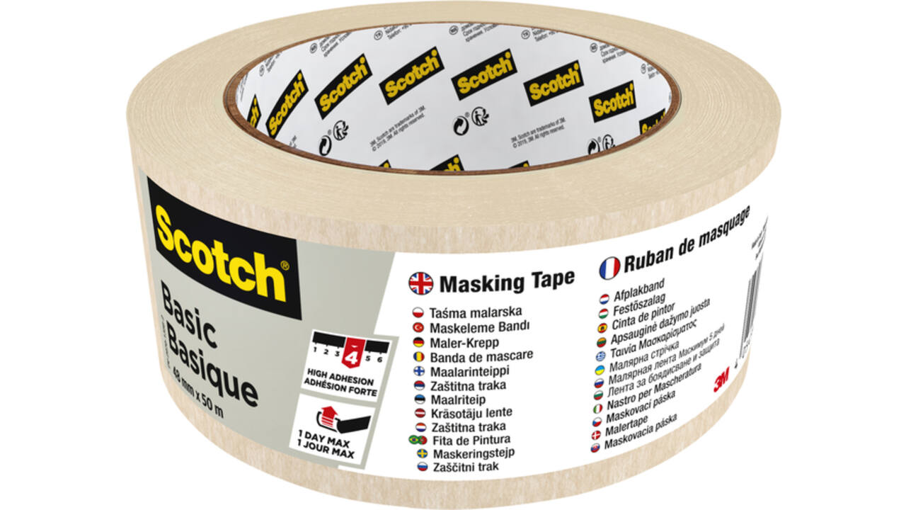Afplaktape Scotch Basic 48mmx50m beige