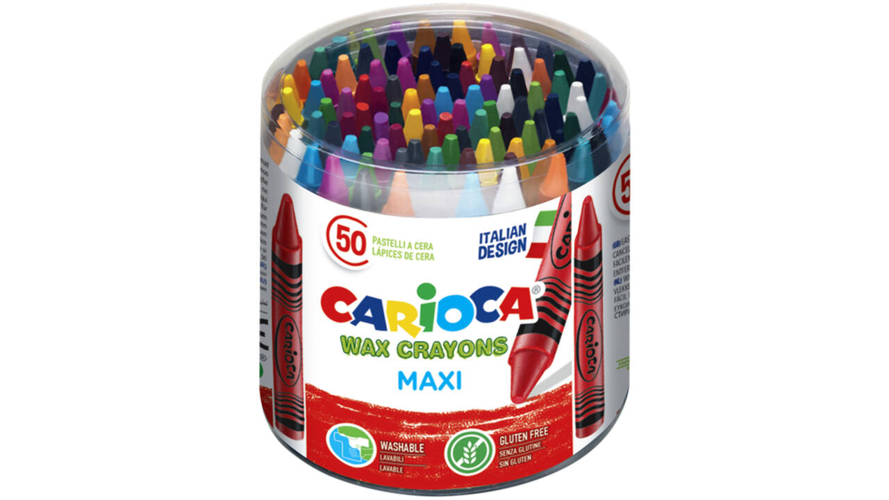 Waskrijt Carioca Maxi pot á 50 stuks assorti