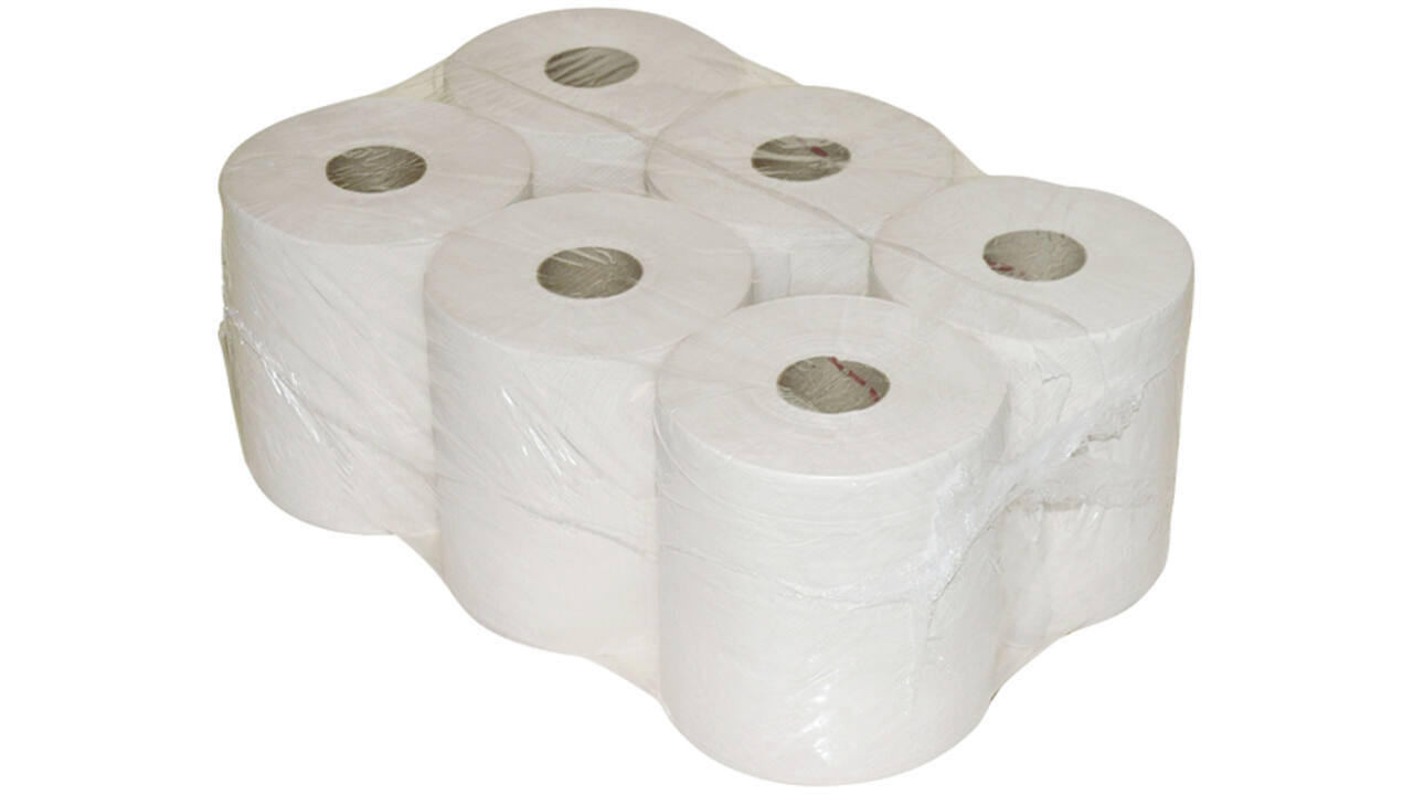 Toiletpapier Euro Products Q5 mini jumbo 2l 180m wit 240018