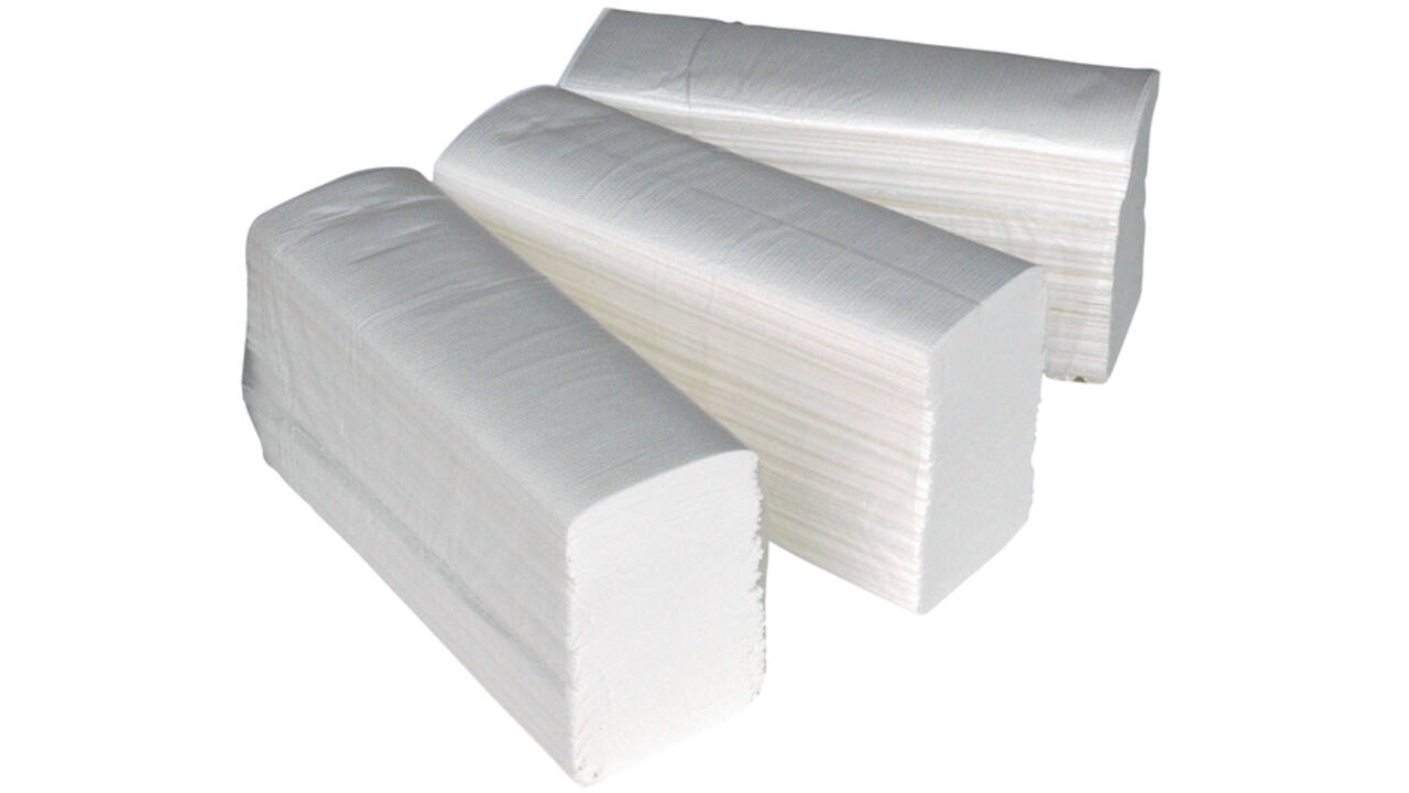 Handdoek Cleaninq H2 i-vouw 2-laags 206x240mm 25x150 vel wit
