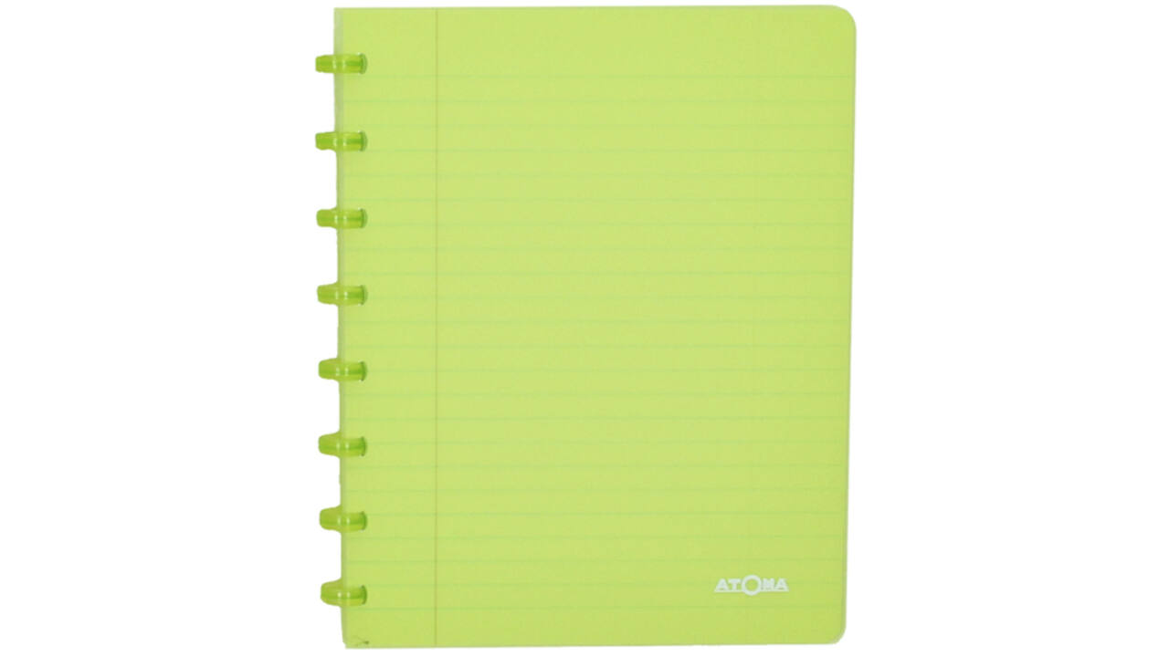 Schrift Atoma A5 ruit 4x8mm 144blz 90gr PP transparant assorti
