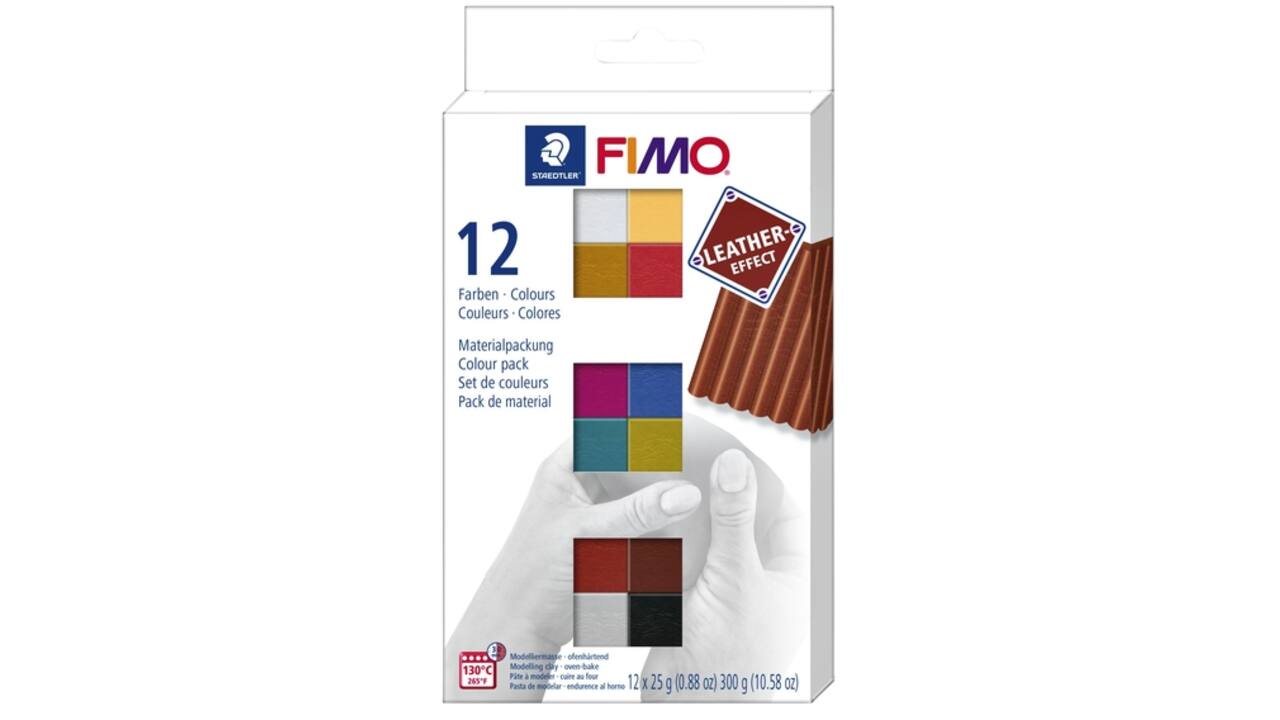 Klei Fimo leather-effect colour ass