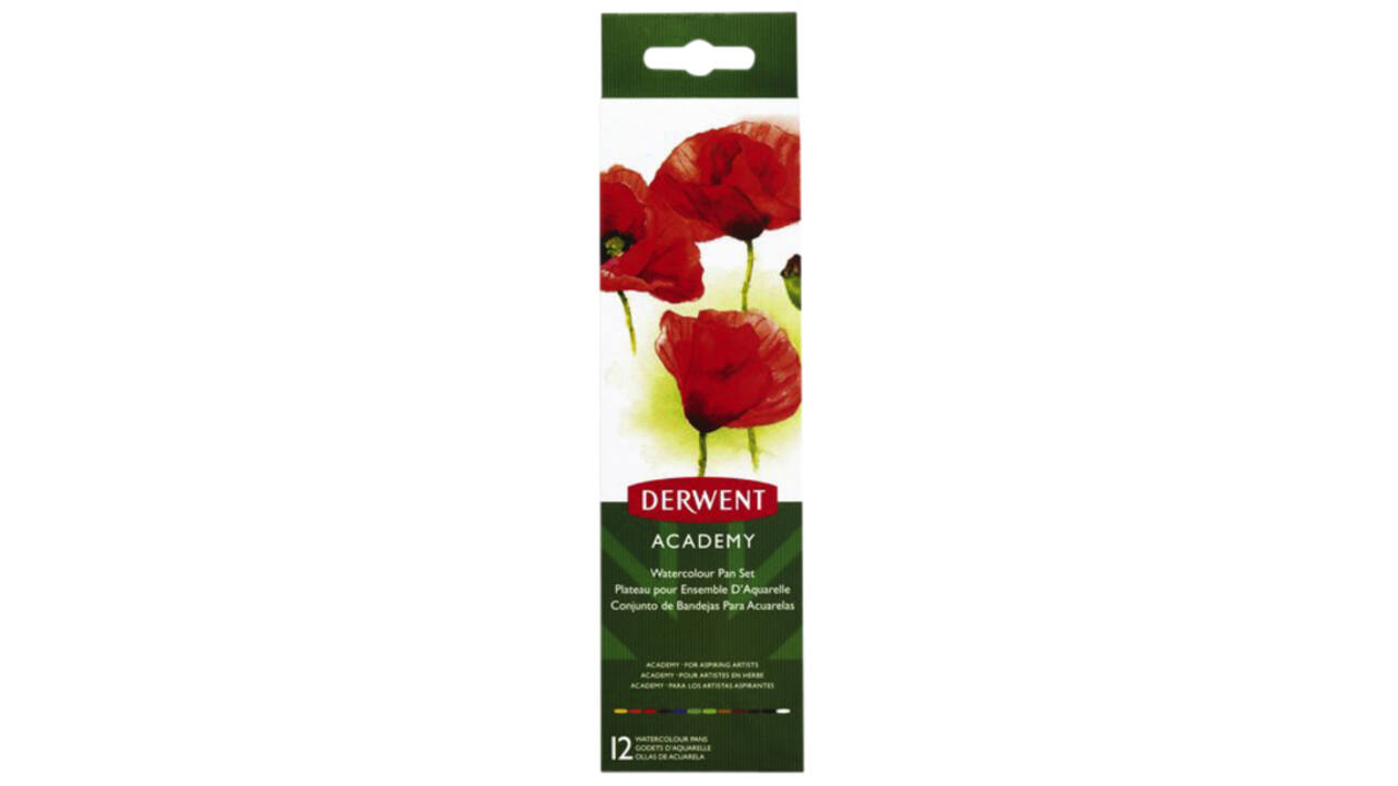 Aquarelverf Derwent 12 kleuren assorti