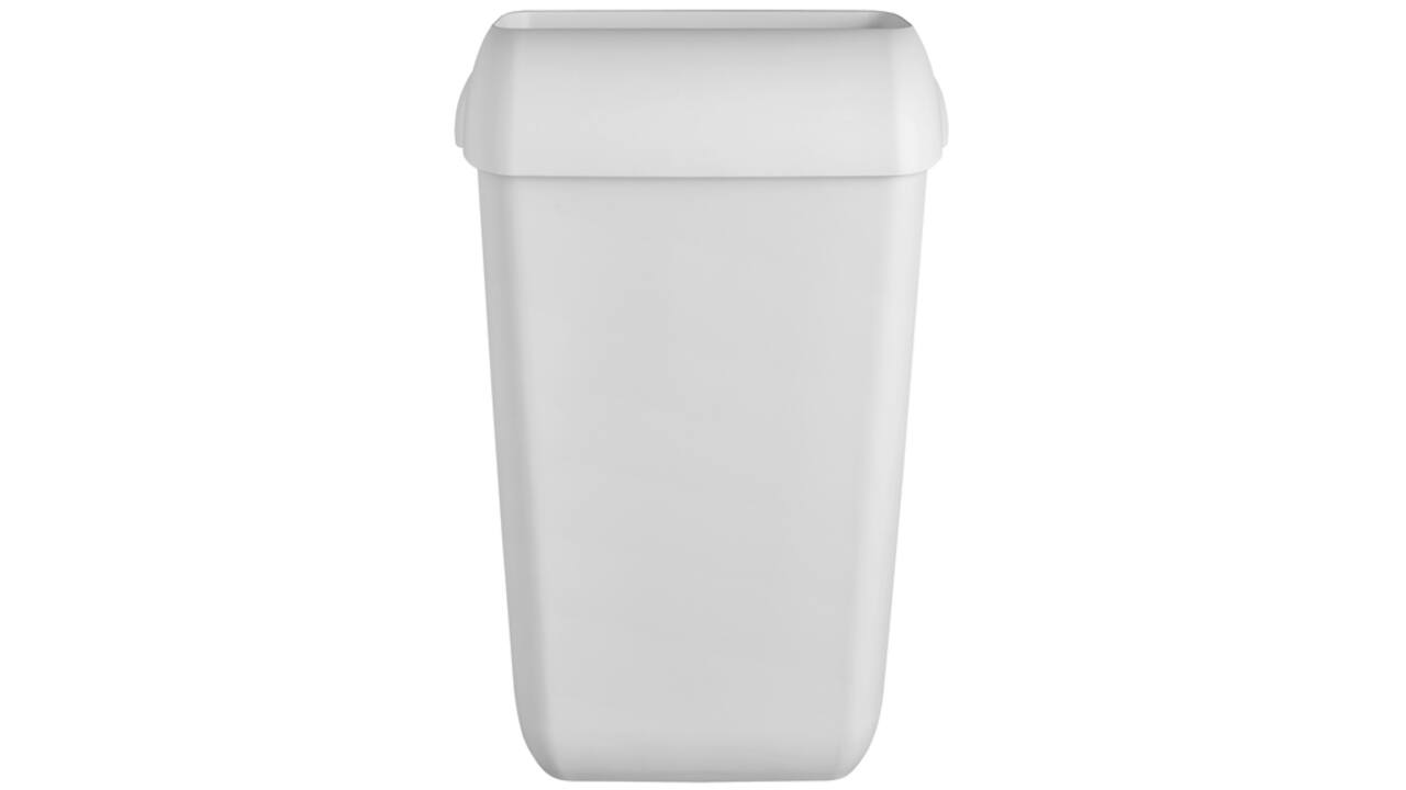 Afvalbak QuartzLine Q26 open inworp 23 liter wit 441402D