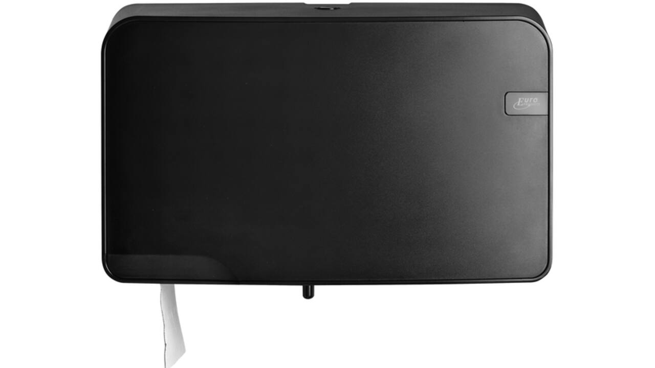 Toiletpapierdispenser QuartzLine Q5 mini jumbo duo zwart 441057