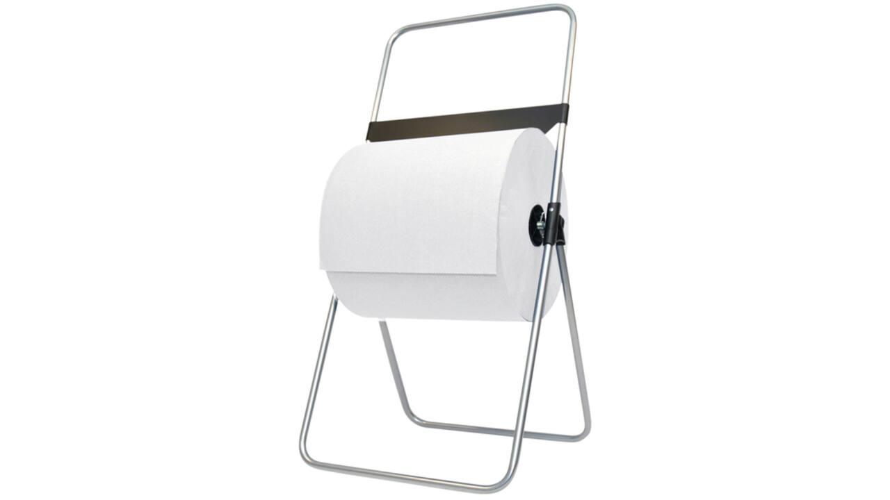 Poetspapierdispenser Euro Products V1 vloerstandaard RVS 438300