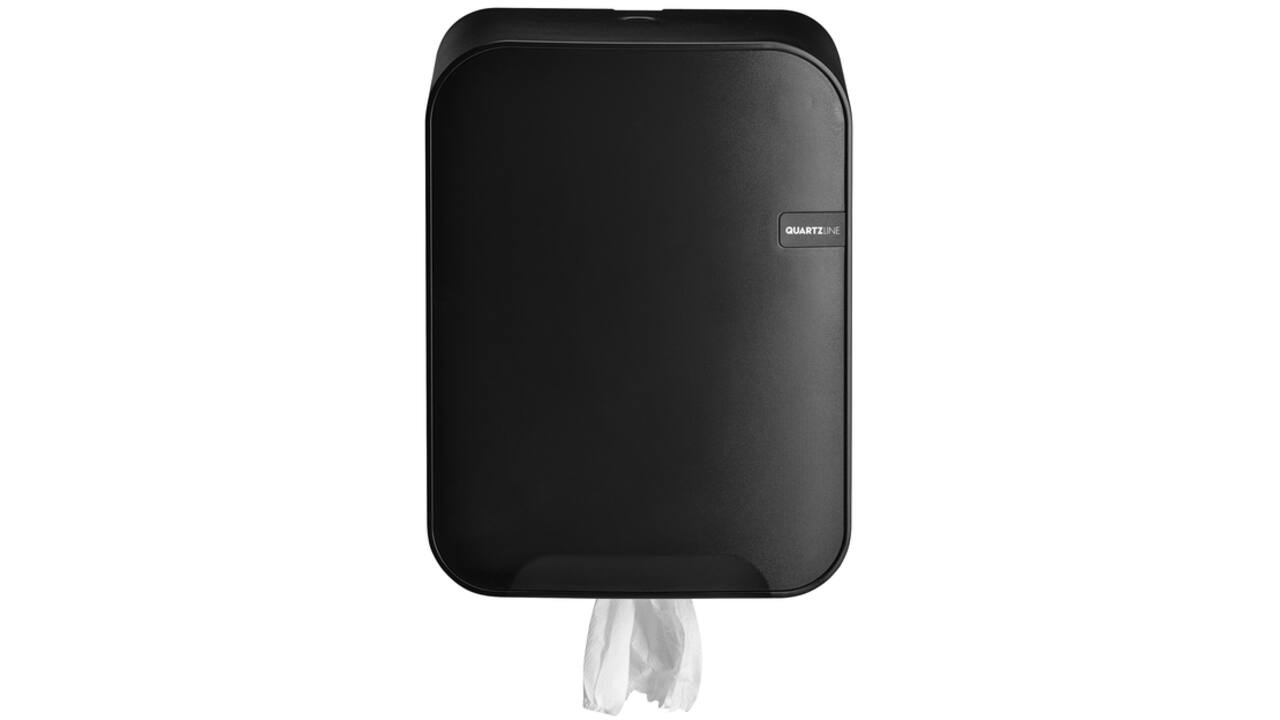 Poetspapierdispenser QuartzLine Q16 midi zwart 441154