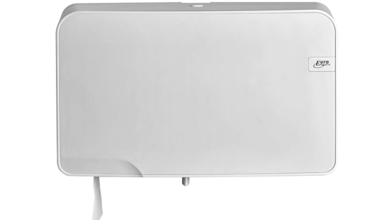 Toiletpapierdispenser QuartzLine Q5 mini jumbo duo wit 441007
