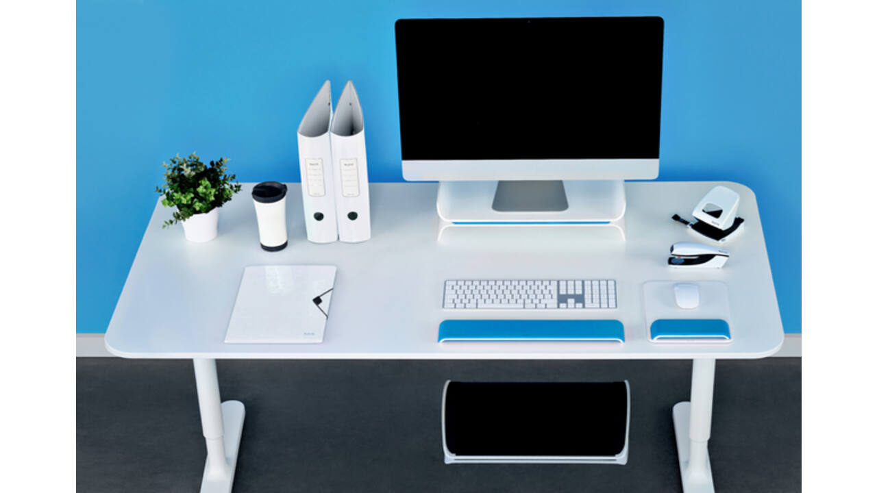 Monitorstandaard Leitz WOW Ergo verstelbaar blauw
