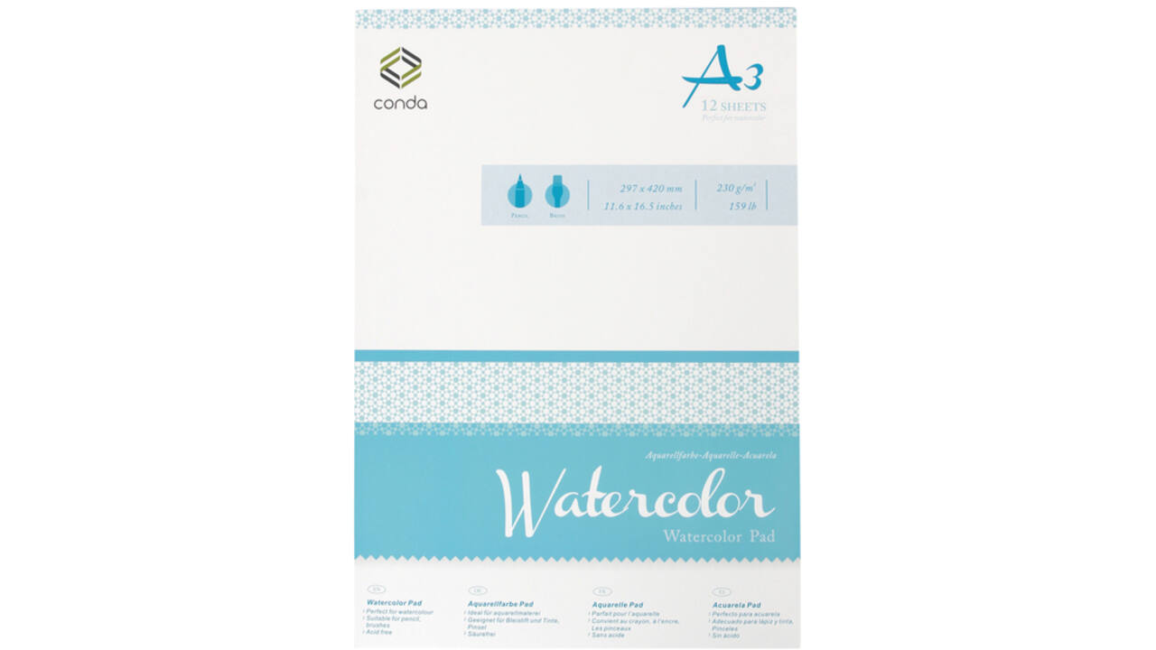 Aquarelblok Conda A3 230gr