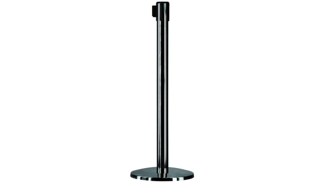 Afzetpaal OPUS 2 met lint 2500mm zwart