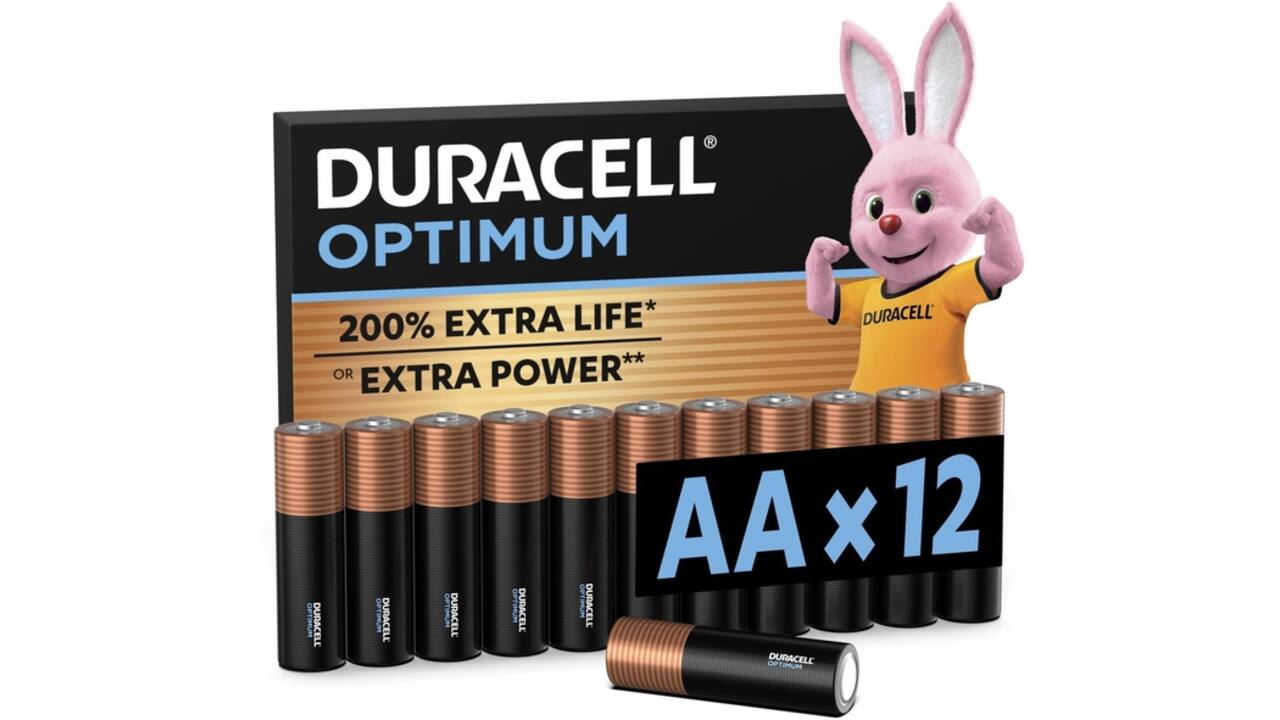 Batterij Duracell Optimum 200% 12xAA