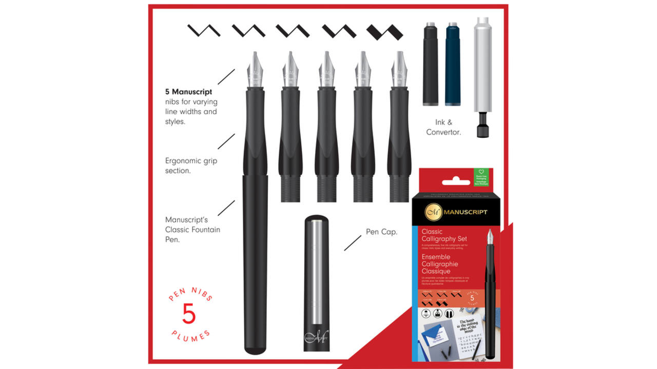 Kalligrafiepen Manuscript MC1185 classic 5-delig