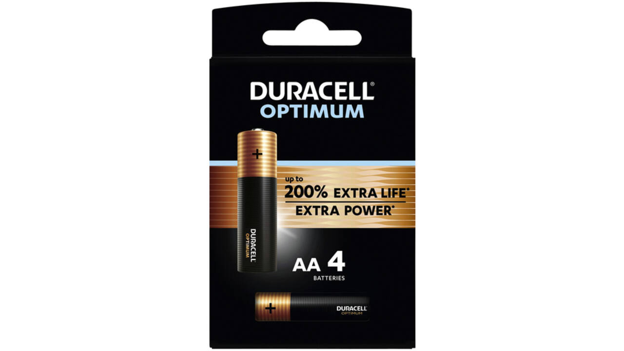 Batterij Duracell Optimum 200% 4xAA