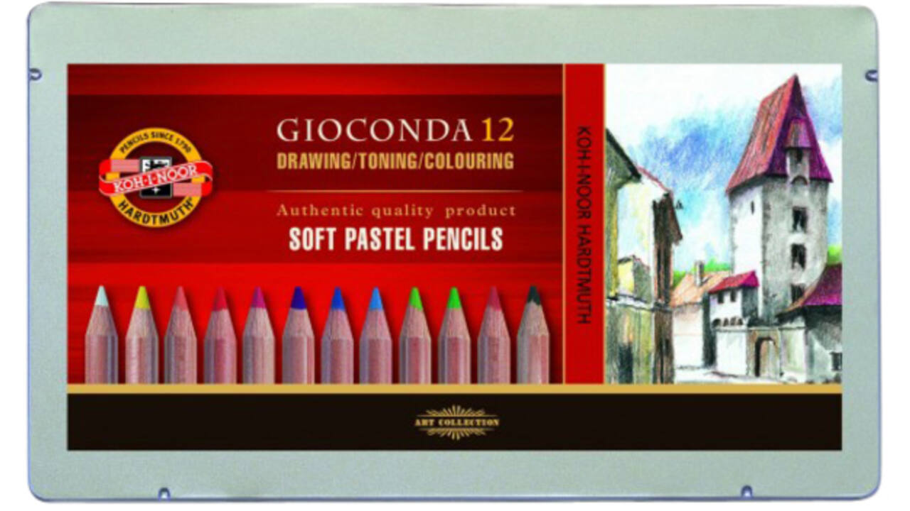 Pastelpotlood Koh-I-Noor gioconda 12 assorti