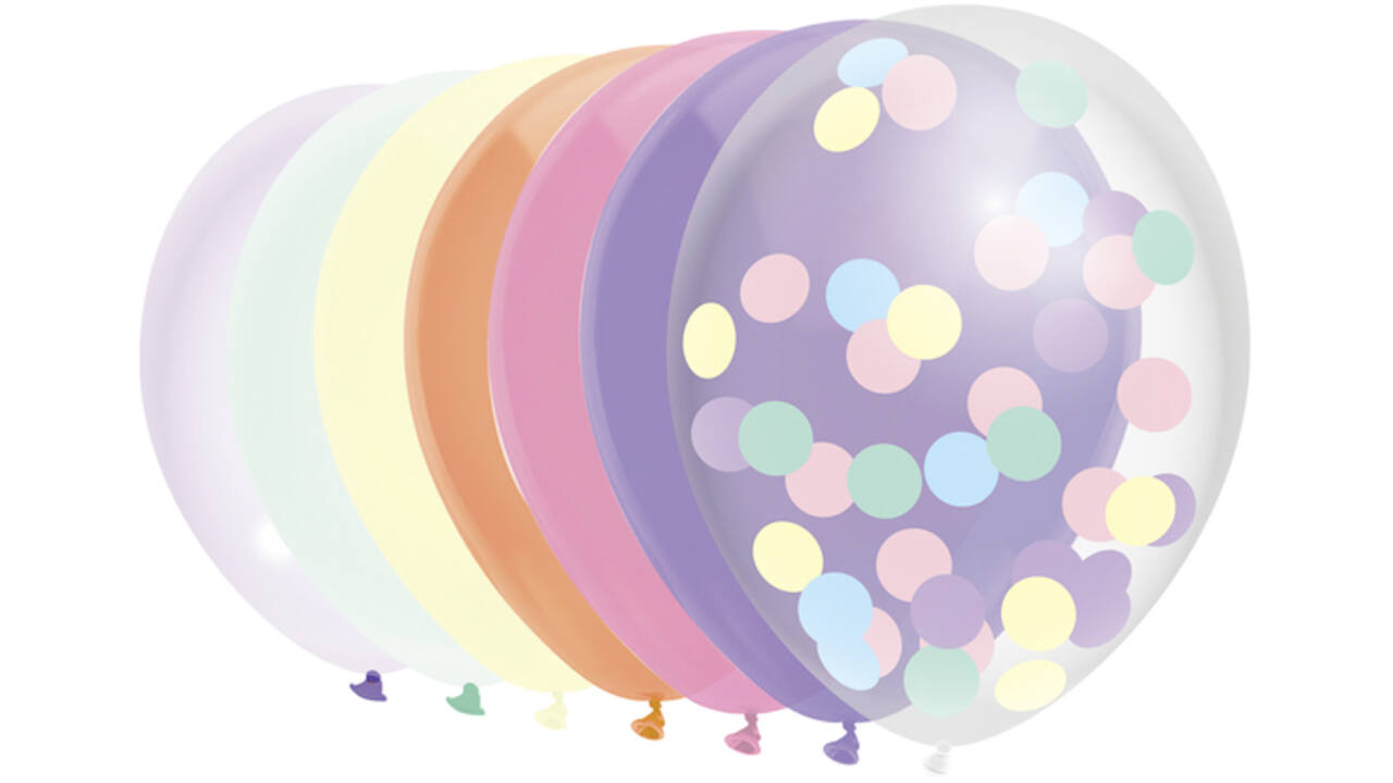 Ballon Haza uni 30cm 10 stuks pastel assorti