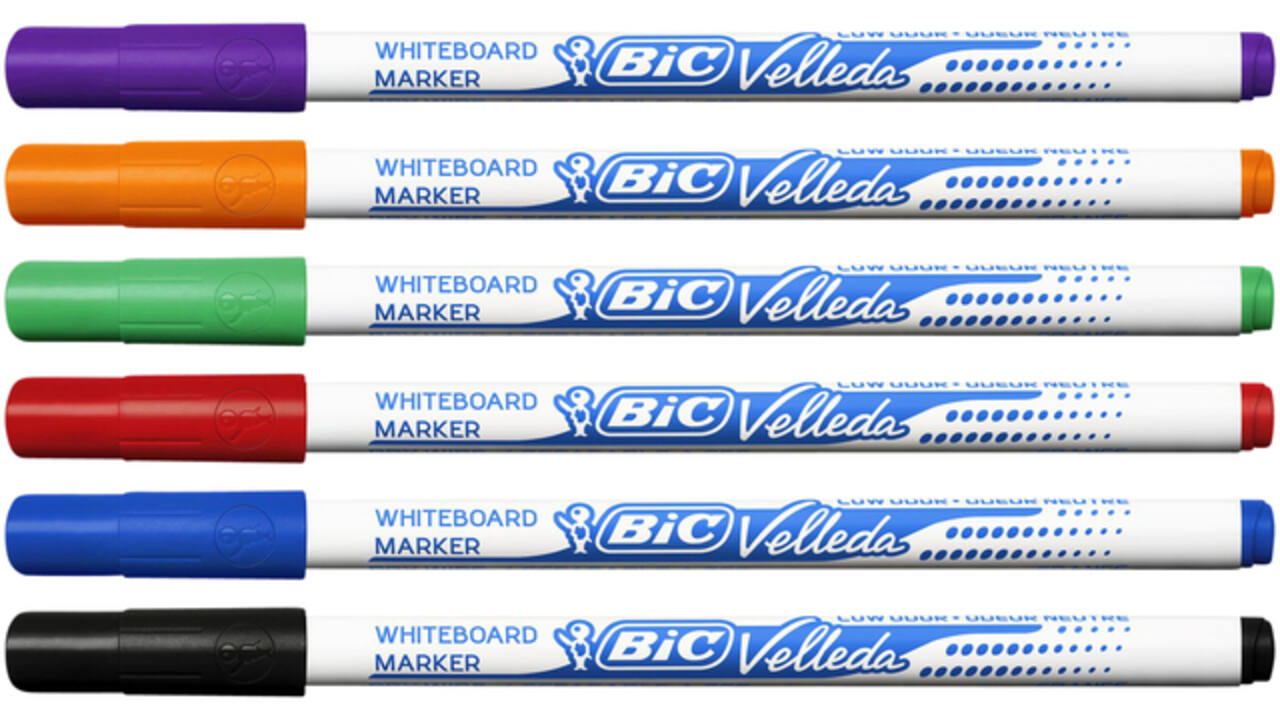 Viltstift Bic Velleda 1721 whiteboard rond fijn blauw
