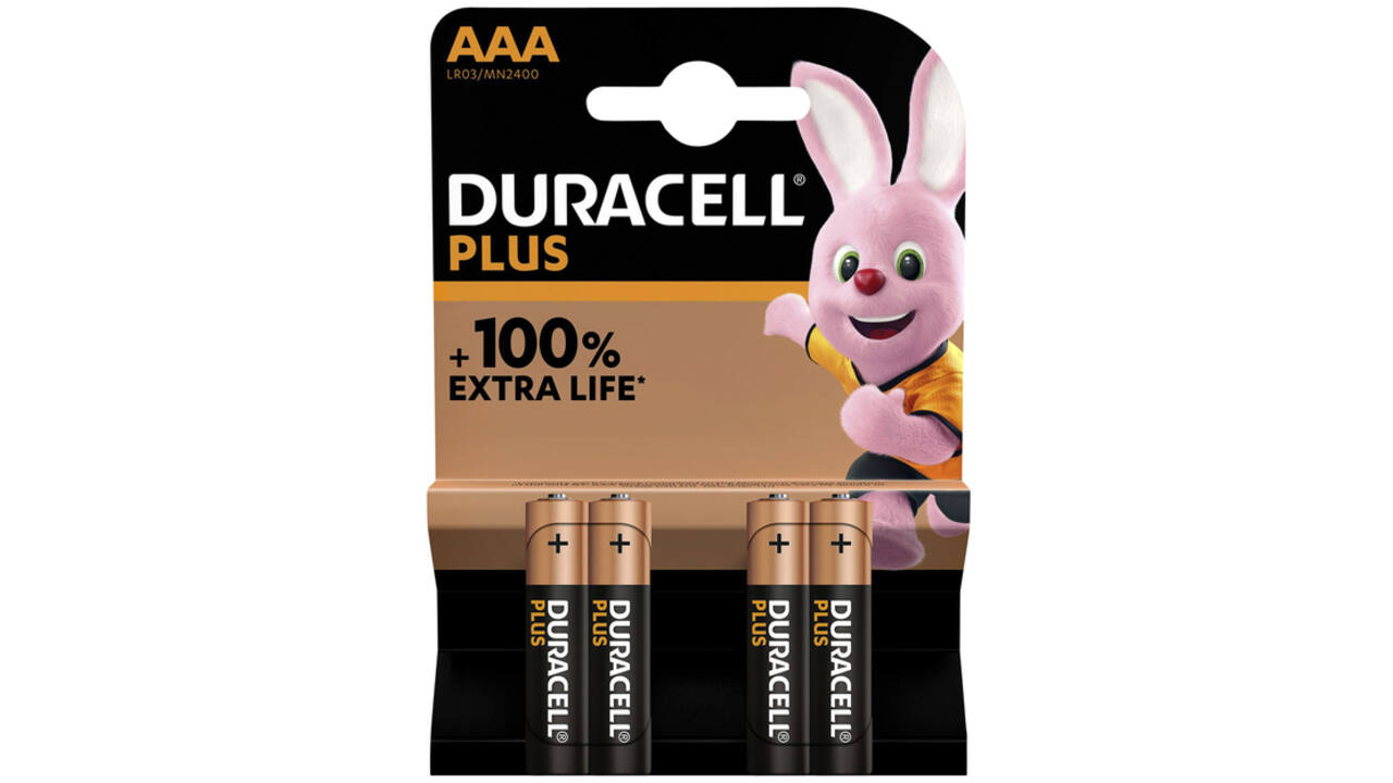 Batterij Duracell Plus 4xAAA