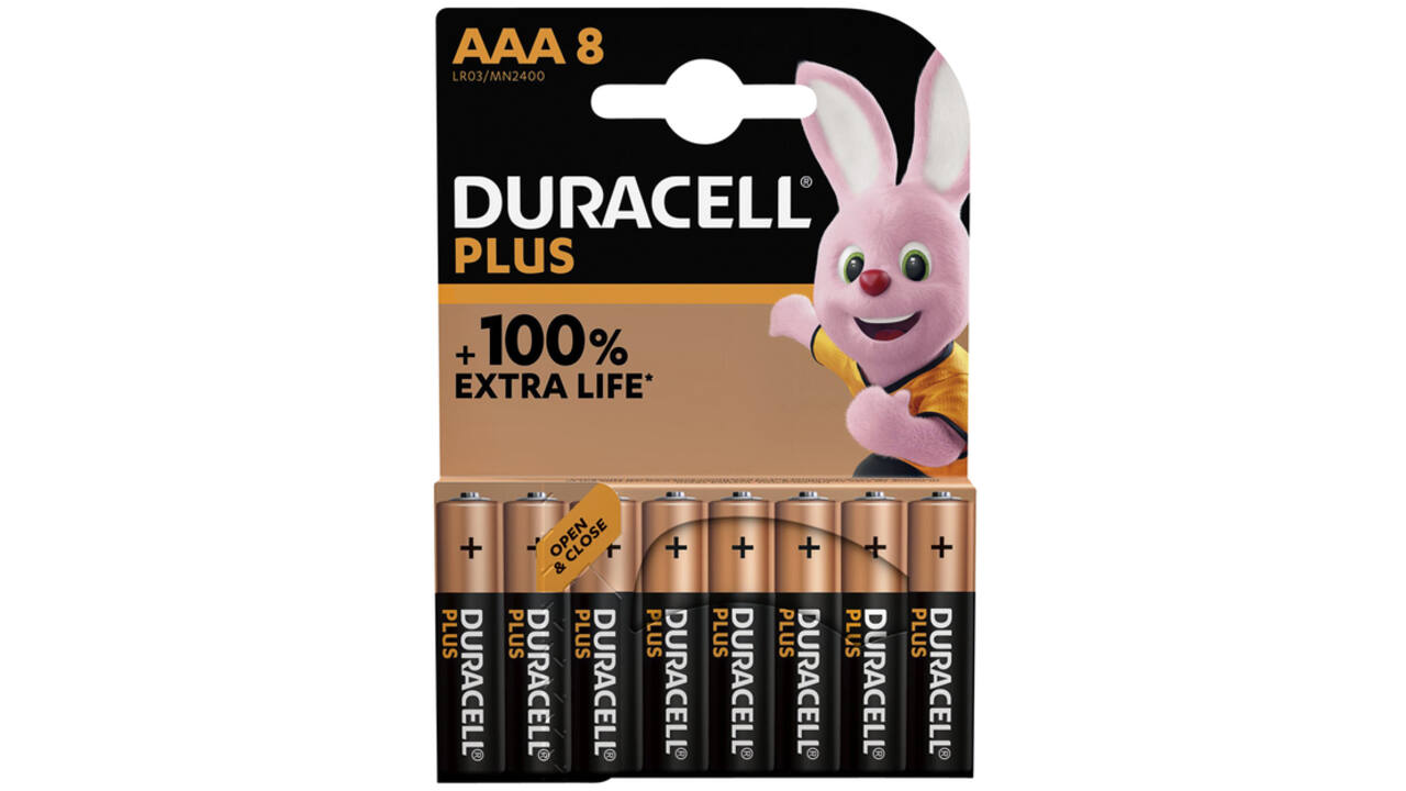 Batterij Duracell Plus 8xAAA