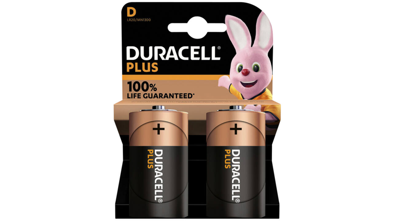Batterij Duracell Plus 2xD