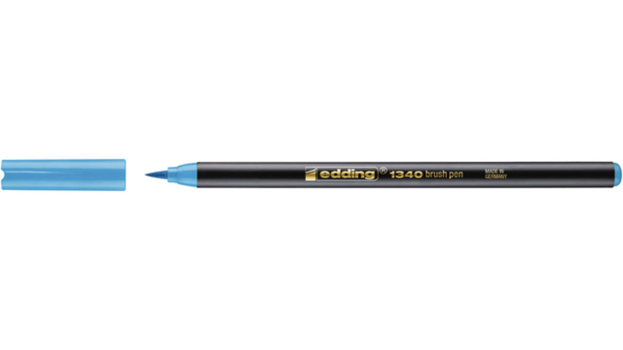 Brushpen edding 1340 azuurblauw