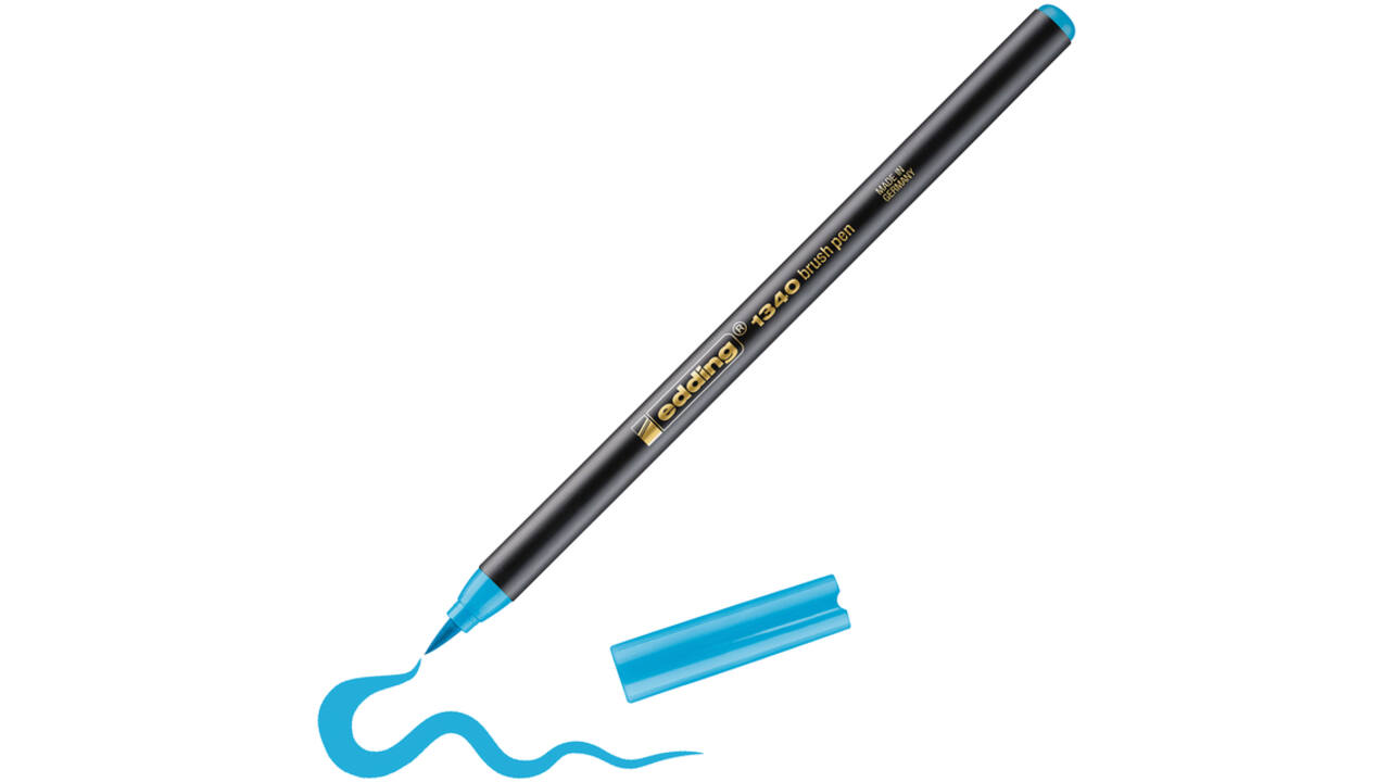 Brushpen edding 1340 azuurblauw