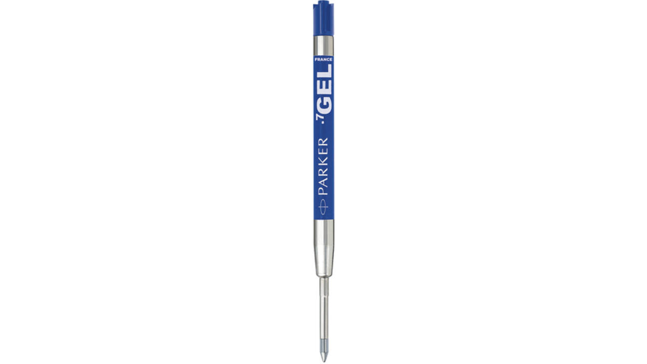 Gelschrijvervulling Parker Quink medium blauw blister à 2 stuks