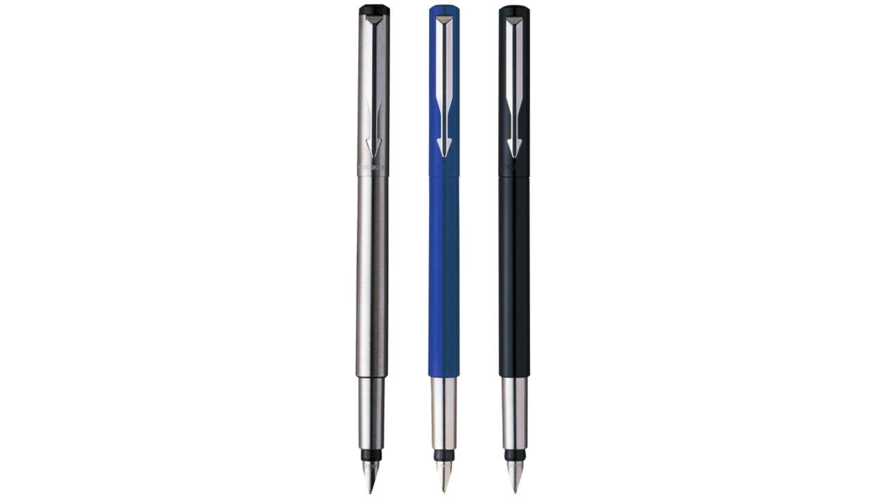 Vulpen Parker Vector stainless steel medium blister à 1 stuk