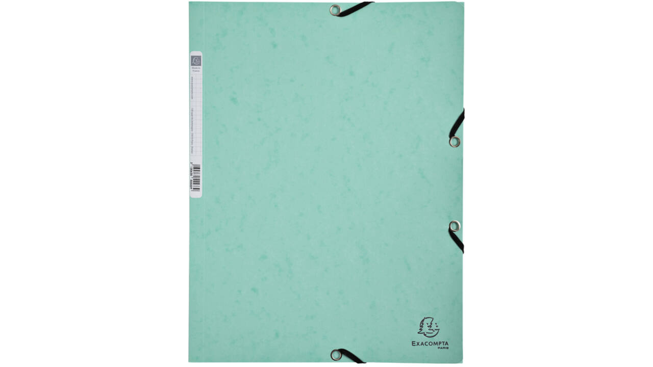 Elastomap Exacompta Aquarel A4 3 kleppen 400gr glanskarton assorti
