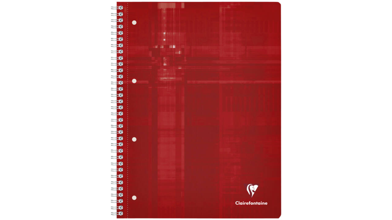 Collegeblok Clairefontaine Studium A4+ ruit 5x5mm 4-gaats 80 pagina's assorti