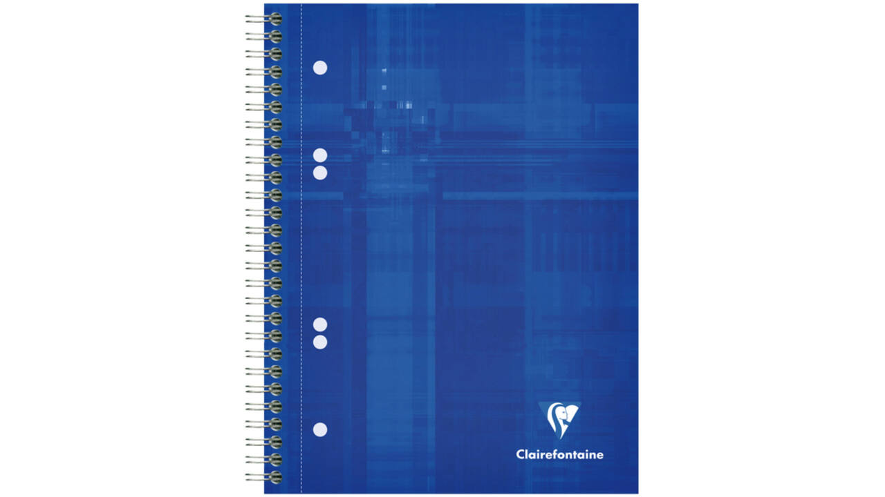 Collegeblok Clairefontaine Studium A5+ ruit 5x5mm 6-gaats 80 pagina's assorti