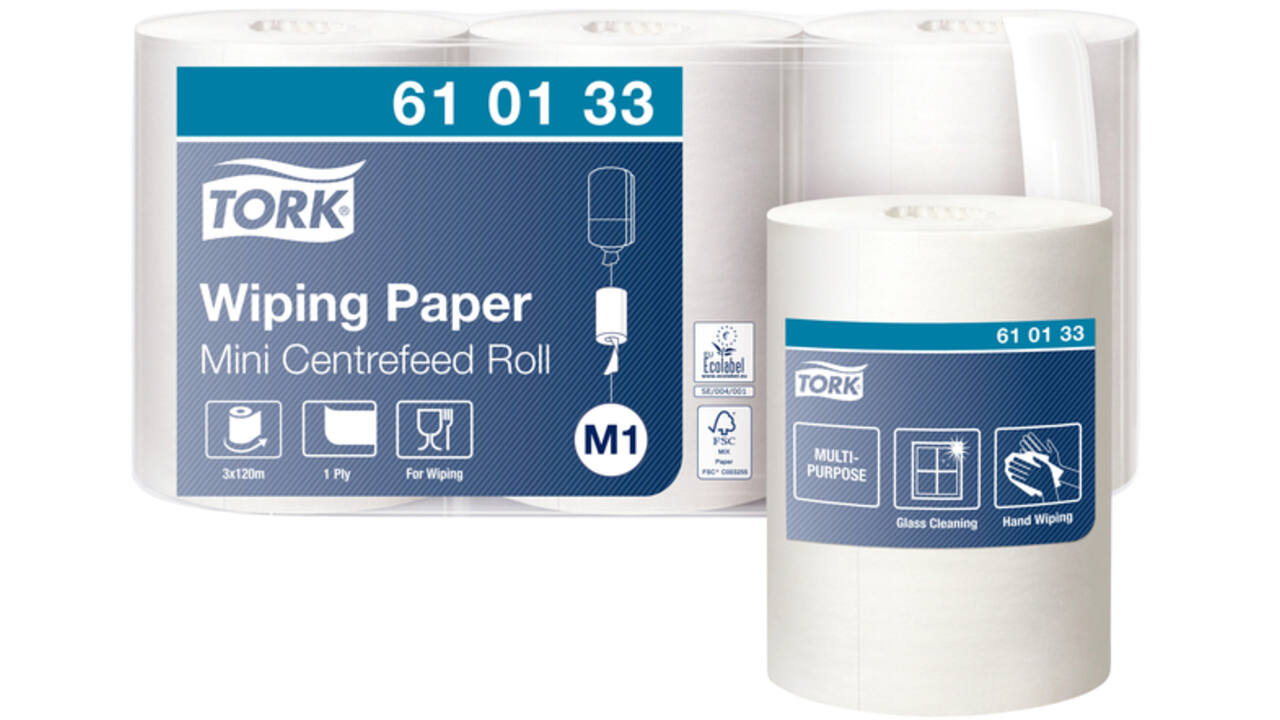 Poetspapier Tork Centerfeed M1 120mtr wit 610133