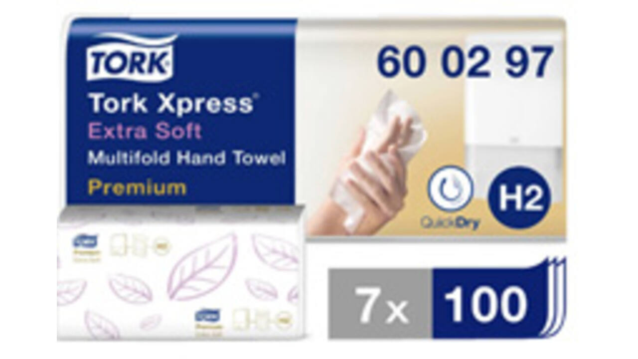 Vouwhanddoek Tork Express Multifold H2 Premium 2-laags 100st wit 600297